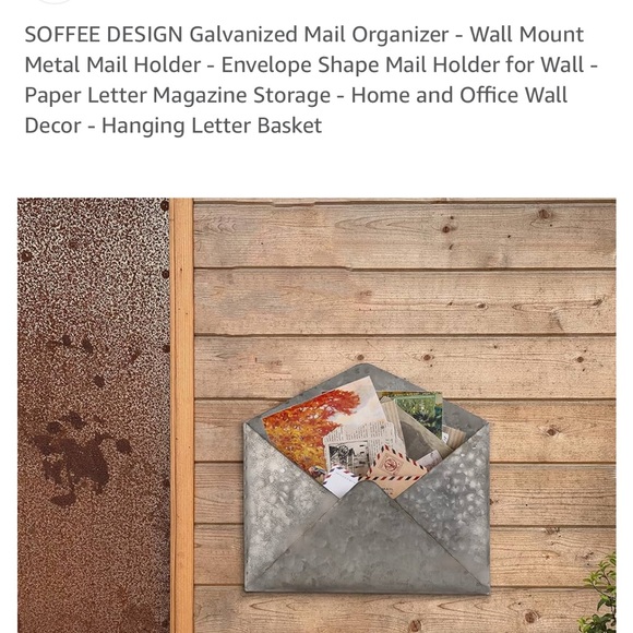 Soffee  Galvanized Envelope  Organizer - Picture 4 of 13